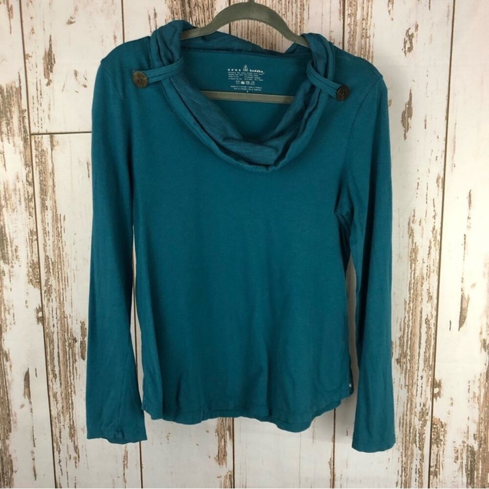 Neon Buddha Cowl NeckLong Sleeve Shirt, Size Small. In excellent condition!